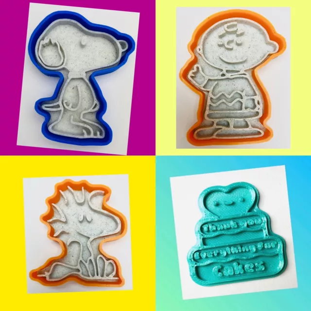 Set Of 3 Snoopy Charlie Brown From Peanuts Cookie Cutter