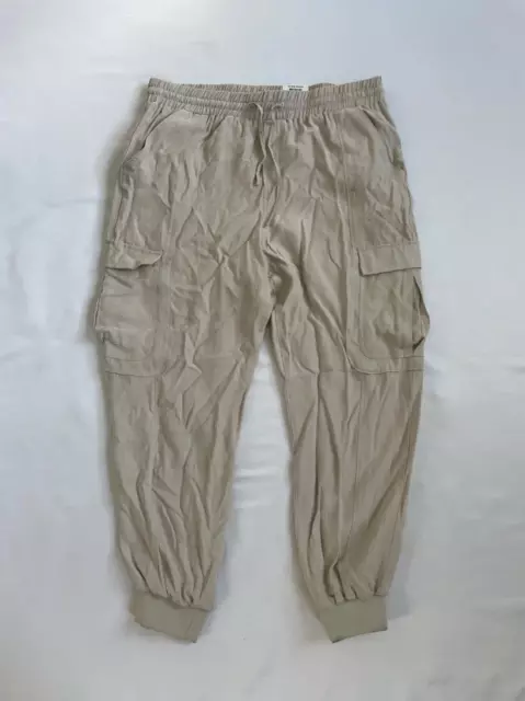 MSRP $80 International Concepts Utility Jogger Pants Beige Size XL (DEFECT)