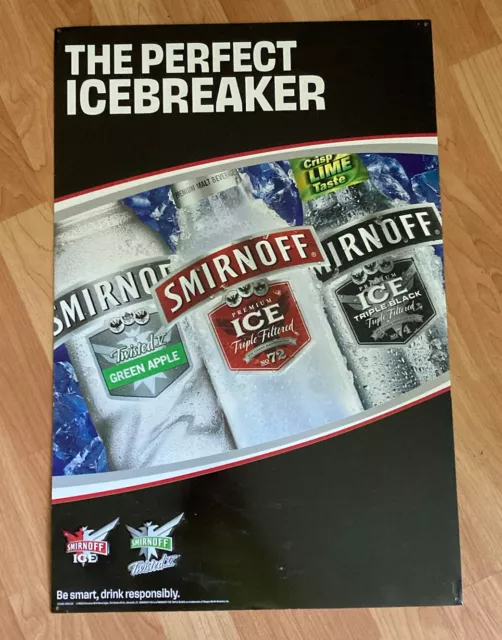Smirnoff Ice Advertising Metal Sign Bar Pub Lounge Man Cave Store Grocery