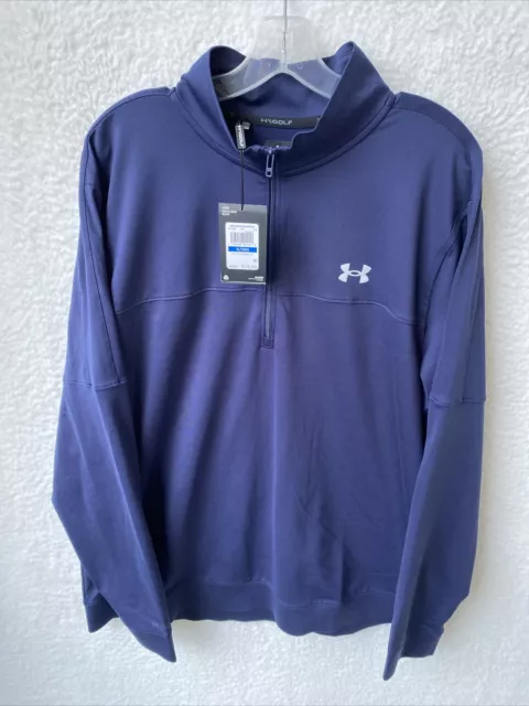 Under Armour UA Golf 1/4 Zip Pullover Men's XL Navy Blue Storm Midlayer Loose