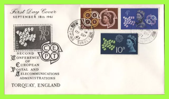 ​G.B. 1961 Europa/CEPT set First Day Cover, Woking. *Special Offer*