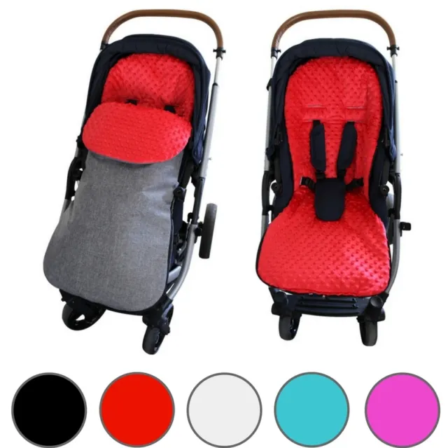 GOOSEBERRY MINKY FOOTMUFF PRAM STROLLER SEAT LINER 2in1 COSY TOES Universal Fit