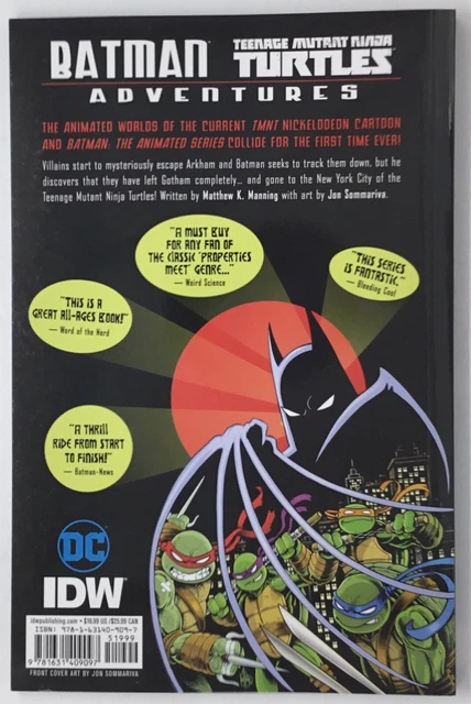 BATMAN ADVENTURES TEENAGE MUTANT NINJA TURTLES TPB Book Novel NEW CONDITION 2