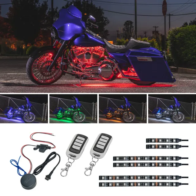 6pc Advanced Million Color LED SMD Motorcycle Lighting Kit