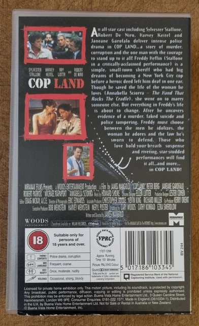 COP LAND VHS PAL Video Tape Cert 18 Sylvester Stallone Harvey Keitel ...