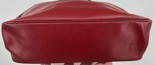Vintage Longchamp Roseau Red Epi Leather Tote Handbag 3