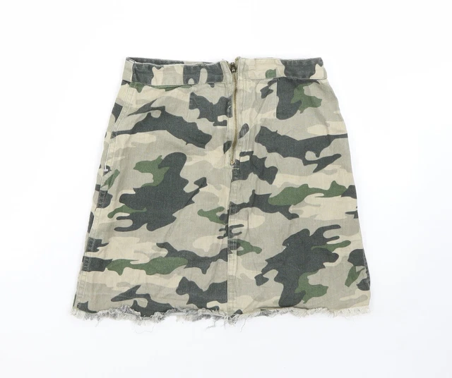 RIVER ISLAND GIRLS Green Camouflage Cotton A Line Skirt Size 11 Years Regular 5.00 PicClick UK
