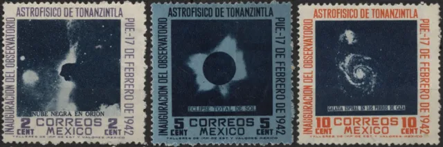 Mexico 1942 #773-776 2c-10c Space, Observatory Inauguration, MH