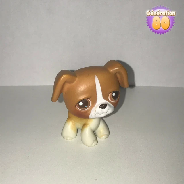 Littlest Pet Shop LPS – Figurine Jumbo 5 – Chien Boxer Marron – Hasbro – Occasion