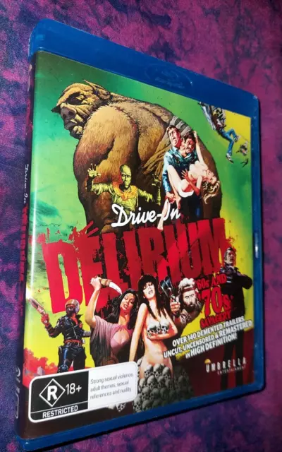 Drive-in Delirium 60s &70's Savagery (Blu Ray) Grindhouse Exploitation Trailers
