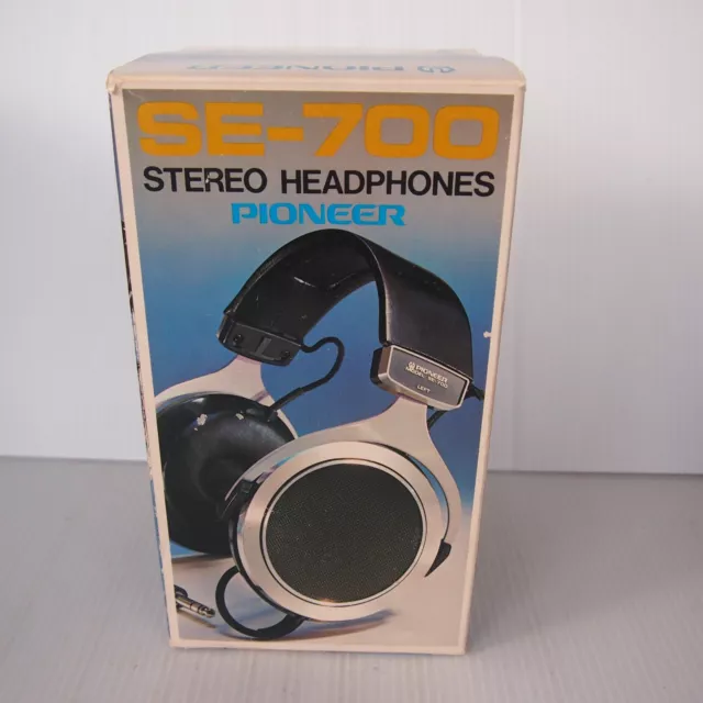 Rare Vintage Pioneer SE-700 high polymer stereo headphones original box working
