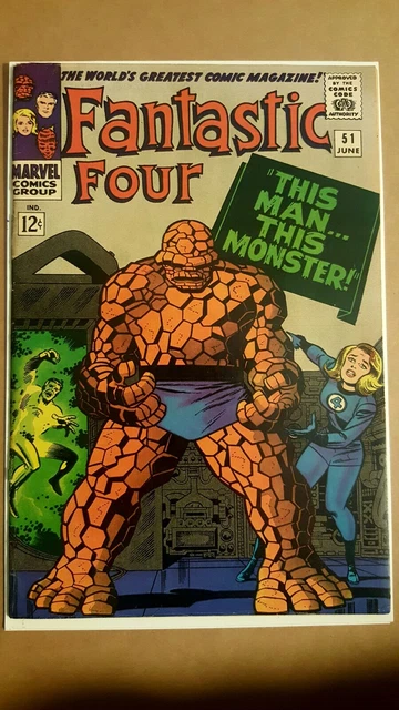 Fantastic Four #51  Vf- 1St Negative Zone!  Nice Ow/W Pages!