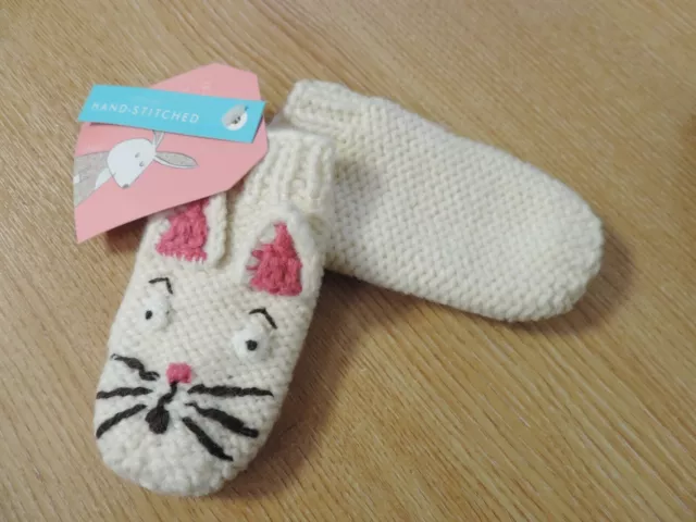 Joules Baby Girls Chum Mittens Cat Size 6 - 12 Months CR190 BB 02