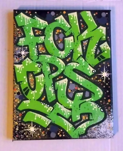 Graffiti Bild auf Leinwand "FCKCPS" Elv*sOne ATAB Dortmund Ruhrpott Canvas 