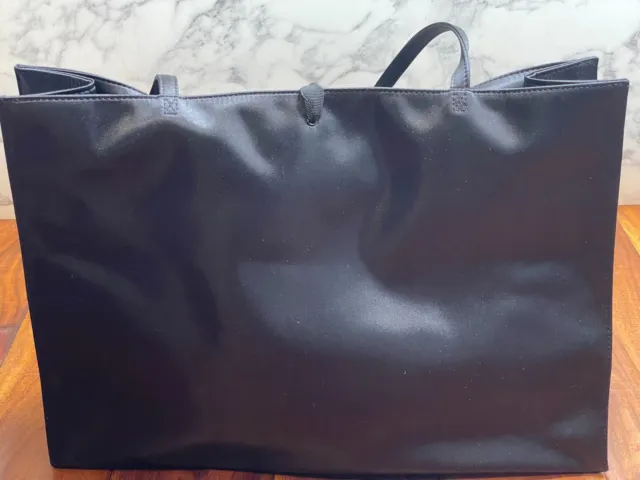 NWOT Unbranded Solid Black Faux Leather Shoulder Tote Purse Large Bag Women's