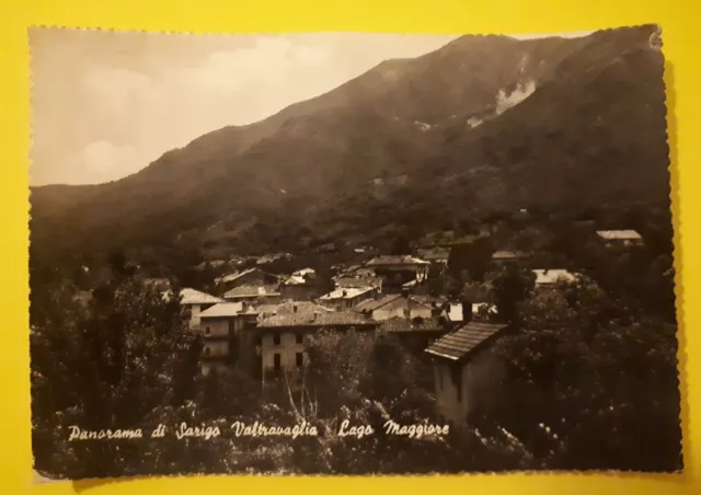 Cartolina - Panorama di Sarigo Valtravaglia - Lago Maggiore  - 1957