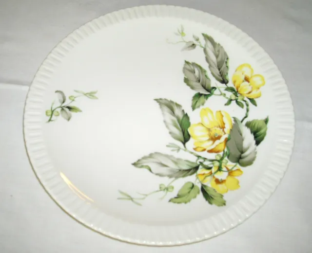 Vintage Syracuse China Shelledge YELLOW ROSES 8" Plate ~