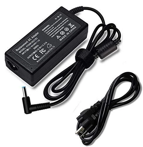 Charger 19.5V 2.31A for Smart Blue Tip for Pavilion X360 11 13 15 Elite Black