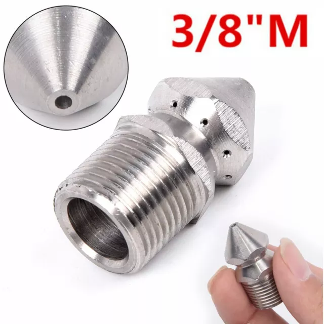 Drain Cleaning Nozzle for High Pressure Washer 1 Front Hole 8 Rear Holes