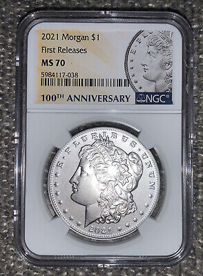 2021 P Morgan Silver Dollar NGC MS70 First Releases W/ Box & COA IN HAND