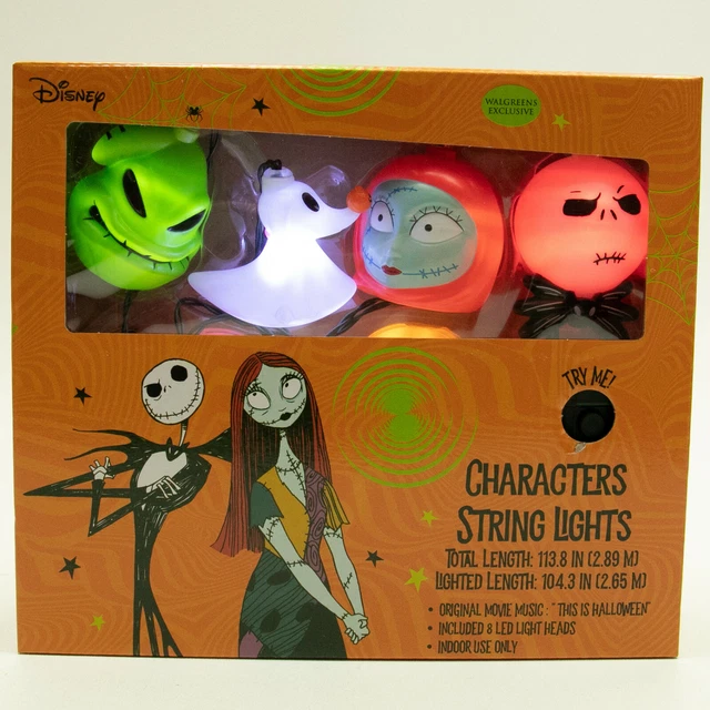 DISNEY THE NIGHTMARE Before Christmas Musical Character String Lights