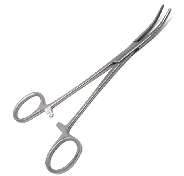 Surgical Kelly Locking Clamp Forceps 6.25" Curved Jaws Hemostatic Artery Toothed