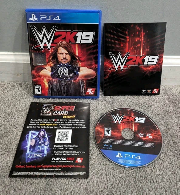 WWE 2K19 (PLAYSTATION 4, 2018) PS4 Complete CIB AJ Styles Tested