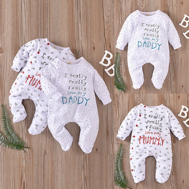 Newborn Infant Baby Boys Girls Clothes Romper Jumpsuit Bodysuit Outfit Sleepsuit