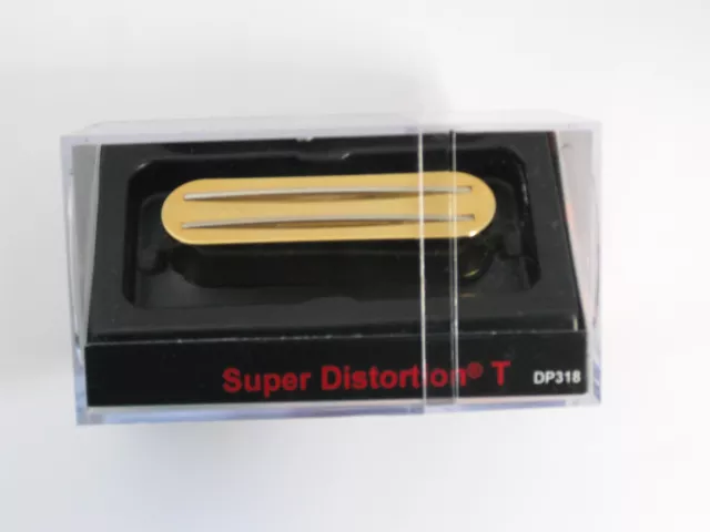 DiMarzio Super Distortion T Telecaster Bridge W/Gold Cover & Nickel Rails DP 318