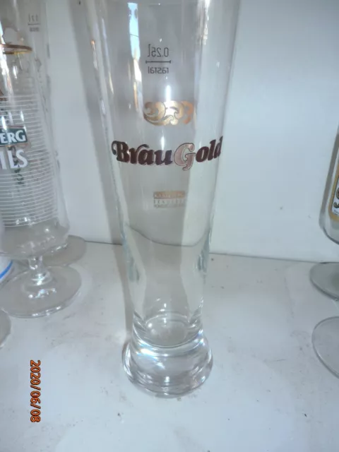 Biere Karlsberg Verre Brau Gold