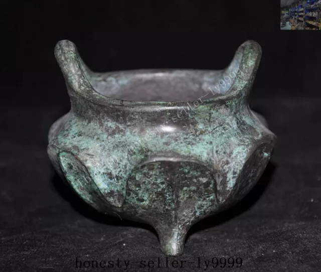 marked chinese Dynasty palace buddhism Temple bronze incense burner Censer