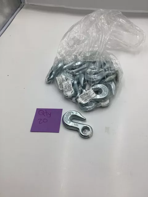 (QTY 20) NEW Campbell 5/16" Eye Grab Hook GR 43 Zinc Working Load Limit 3900LBS