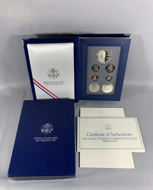 1993 US Mint Bill of Rights Prestige Proof Set with box and COA