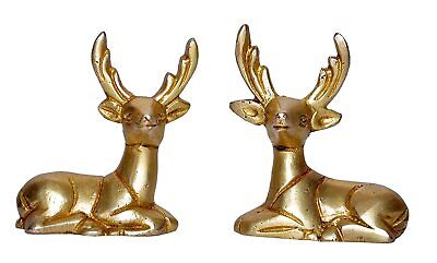 Brass Pair of Deer Showpiece Idol Statue for Home Decor Gift Item
