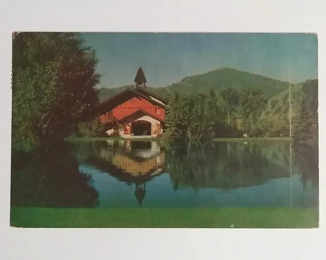 Sun Valley Idaho ID Opera House Summer Swiss Chalet Kodachrome Postcard 1957