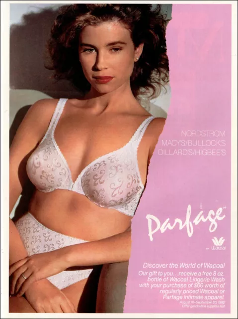 1991 MAGAZINE AD WACOAL Brassieres , Saks Fifth Ave. Blonde in black Bra  080618 $7.95 - PicClick