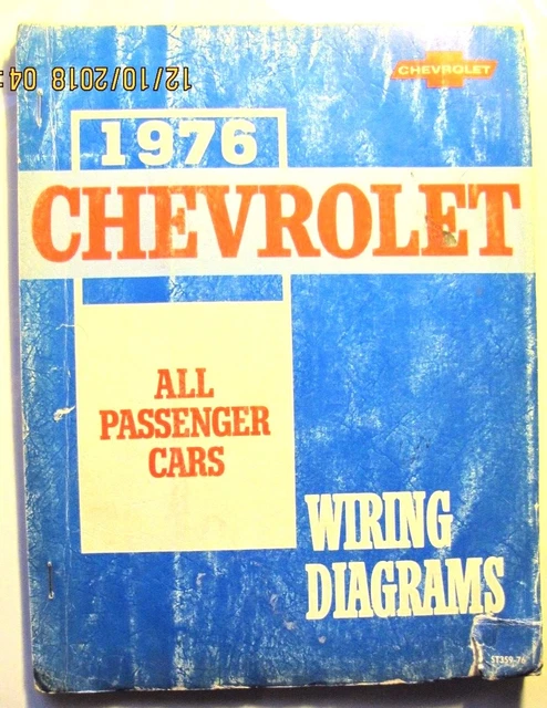 1976 CHEVROLET WIRING Diagrams For All Passenger Cars EUR 54,78