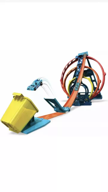 Mattel Hot Wheels GYP65 Track Builder Unlimited Triple Loop Kit - Multicolor