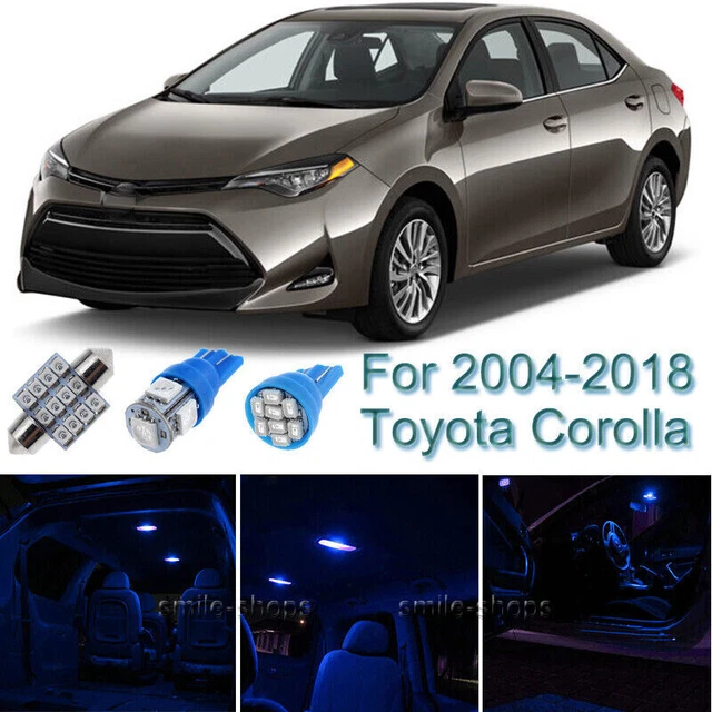 6pcs Blue Interior LED Light Package Kit For 2004-2016 2017 2018 Toyota Corolla