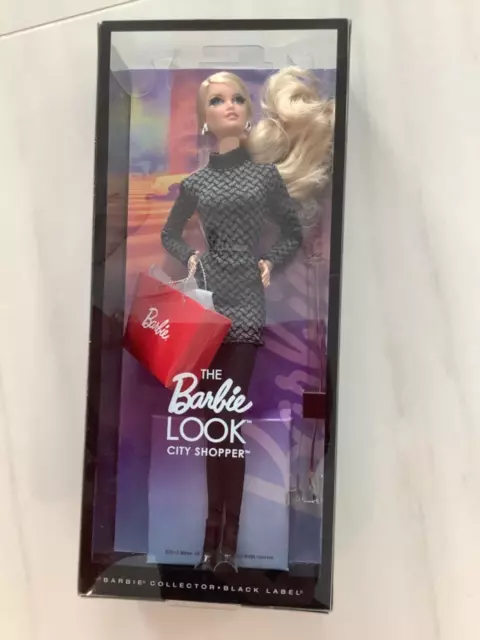 The Barbie Look City Shopper Black Label NRFB Black Knit Dress - NRFP .