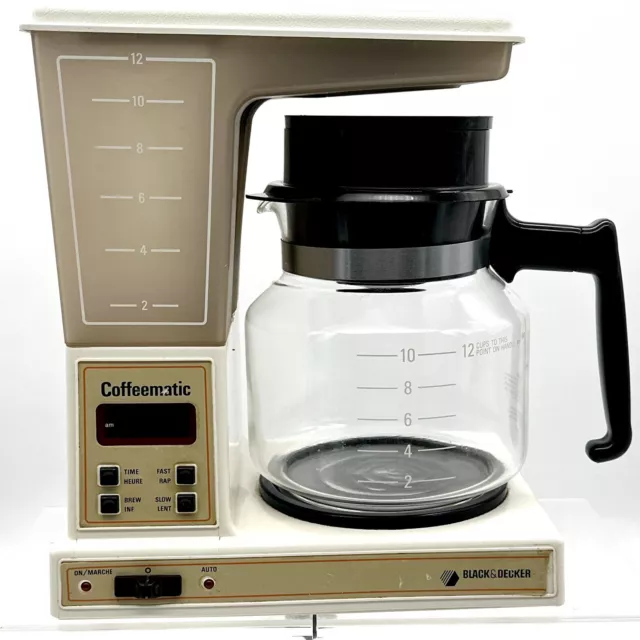 VINTAGE GE / BLACK & DECKER 10-CUP SPACEMAKER COFFEE MAKER with AUTO BREW 