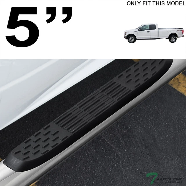 Topline For 15-22 F150/17+ F250 Super Cab 5" Oval Side Step Nerf Bars -Stainless