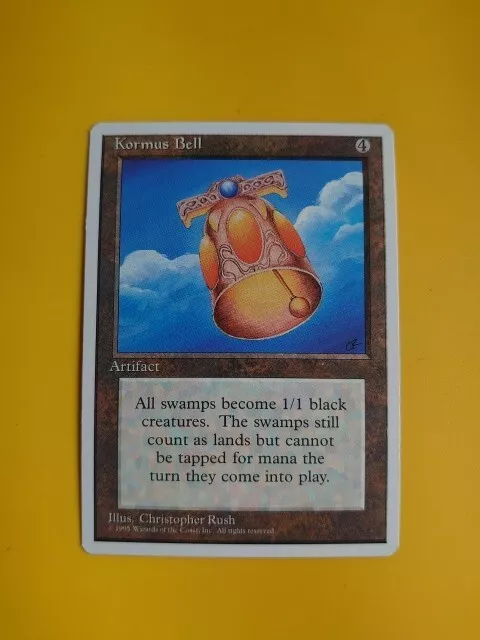 Kormus Bell 4th Edition artifact   Magic the Gathering Card. Old Vintage