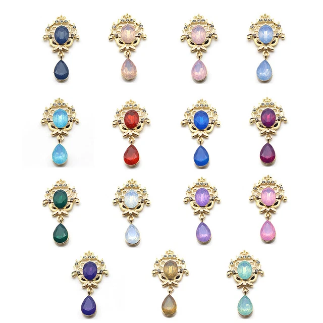 Vintage Alloy Drop Pendant Rhinestones Clothing Jewelry Accessories Headwear