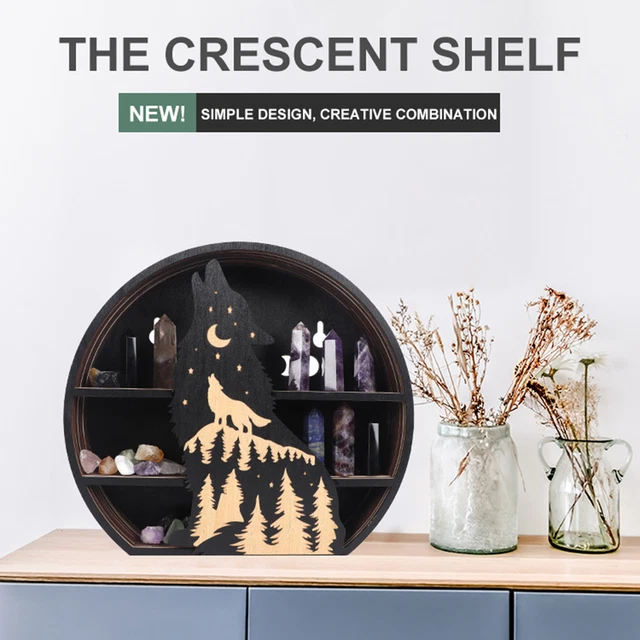 Crescent Shelf almacenamiento sin crestas de 3 capas Crescent Shelf Crafts Rack