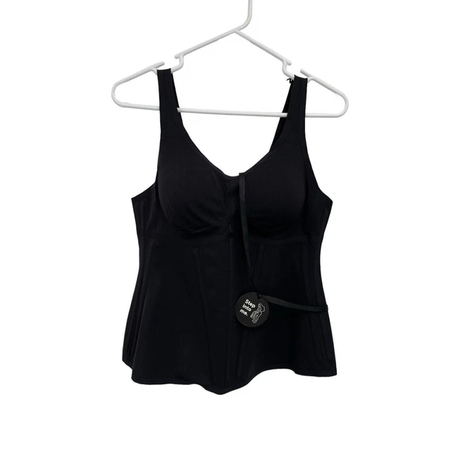 NWT HONEYLOVE BOLDNESS Tank Body Contouring Black Size XL £63.14