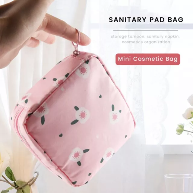 1PCS Makeup Bags Zipper Girl Sanitary Pad Bag Card Holder Coin Purse 4855