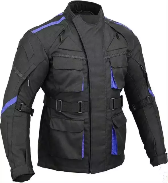 Veste blindée de moto pour hommes, textile respirant Cordura, armures CE