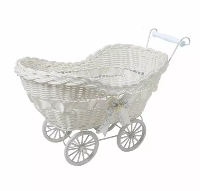 Girls Boys Unisex Baby Pram Hamper Wicker Basket New Born Baby Shower Party Gift 3