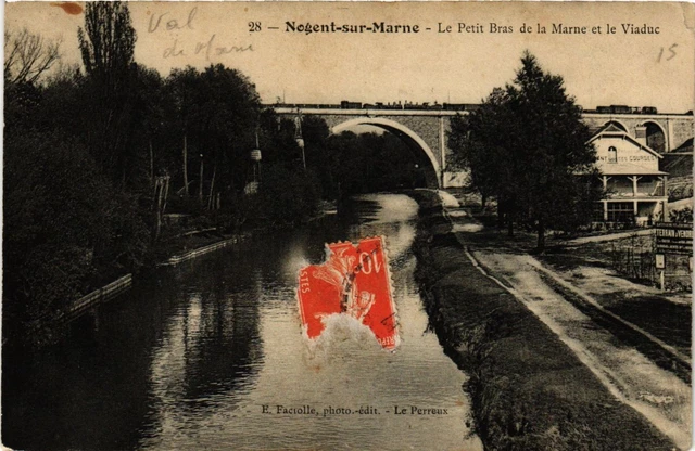 CPA AK NOGENT-sur-MARNE - Le Petit Bras de la Marne et le Viaduct (659386)